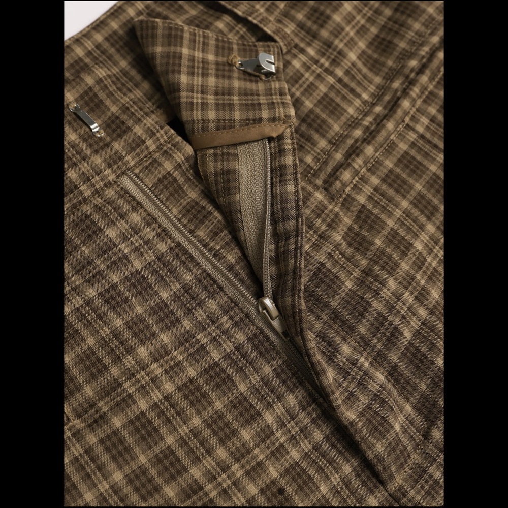 Cider Brown Tartan Wide Leg Trousers - Picture 8 of 10